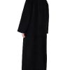 Women's Oversized Notched Collar Wool Blend Single Breast Midi Long Trench Coat