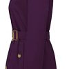 Women's Double Breasted Trench Coats Mid-Length Belted Overcoat Long Dress Jacket with Detachable Hood
