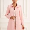 Women's Winter Single Breasted Peter Pan Collar Outwear Trench Coat