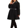 Plus Size Overcoat for Women Leather Notched Lapel Single Breasted Long Trench Jacket Coats