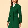 Women's Winter Coat Elegant Notched Lapel Double Breasted Trench Coat