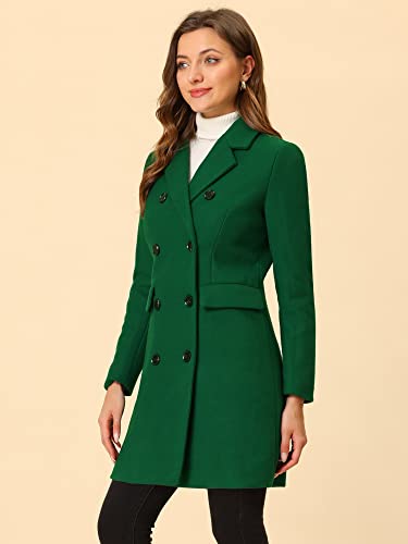 Women's Winter Coat Elegant Notched Lapel Double Breasted Trench Coat