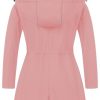 Women's Plus Size Long Softshell Jacket Waterproof Fleece Lined Rain Jacket Lightweight Windbreaker With Hood