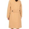 women's Notch Lapel Double Breasted Wool Blend Peacoat Mid-Long Fall Winter Essential Trench Coat