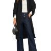 Womens Long Pea Coats Oversized Wrap Wool Blend Trench Coats Winter Open Front Cardigan Overcoats