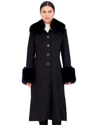 Trench Coat Women, Wool Coats Women with Fur, Peacoat Womens