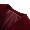 Women's Fall Winter Elegant Short Length Pea Coat,Fashion Oversized Peter Pan Collar Wool Coats for Daily Wear