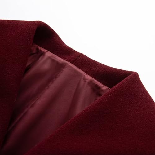 Women's Fall Winter Elegant Short Length Pea Coat,Fashion Oversized Peter Pan Collar Wool Coats for Daily Wear