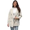 Wool Blend Wrap Coat Women's Superior 70% Wool Coat, Classy Long Wool Coat with Belt