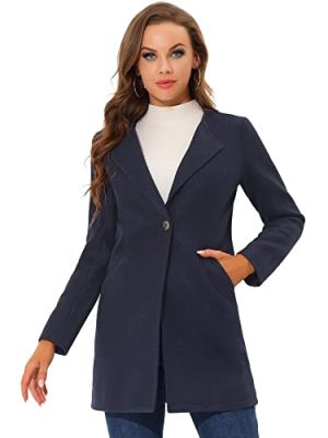 Women's Winter Overcoat Lapel Collar Single Breasted Outerwear Long Pea Coat