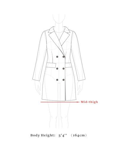 Women's Winter Overcoat Notched Lapel One Buttoned Mid-Length Long Coat
