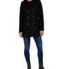Women's Peacoat Wool Blend Double Breasted Winter Coat