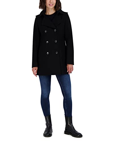 Women's Peacoat Wool Blend Double Breasted Winter Coat