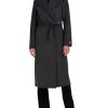 Women's Slim Fit Double-Faced Soft Blend Wrap Tie Belt – Long Wool Coat