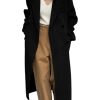 Women's 2025 Winter Wool Overcoat Turn Down Collar Long Peacoat Business Casual Trench Coats