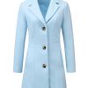 Women's Winter Pea Coat 2025 Fall Single Breasted Long Outerwear Trench Coats
