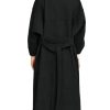 Womens Long Pea Coats Oversized Wrap Wool Blend Trench Coats Winter Open Front Cardigan Overcoats