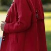 Women's Winter Casual Lapel Collared Single Breasted Wool Pea Coat Elegant Wool Blend Overcoat