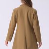 Women's Winter Overcoat Mid-Long Stand Collar Single Breasted Coat Outerwear