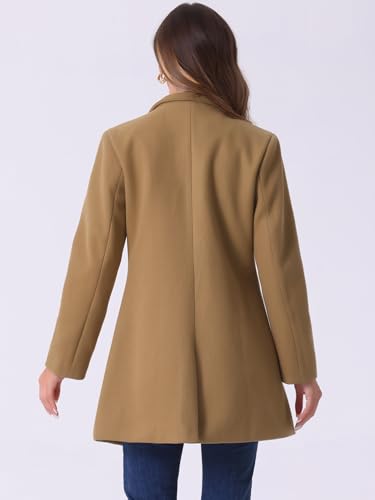 Women's Winter Overcoat Mid-Long Stand Collar Single Breasted Coat Outerwear