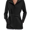Women's Jacket Belted Long Sleeve Wrap Trench Coat 2025 Fall Winter Casual Dressy Travel Outerwear with Pockets