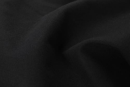 Women's Winter Double Breasted Coat Black Wool Peacoat Long Sleeve Trench Coat