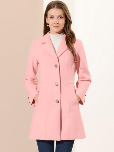 Women's Winter Pea Coat 2025 Fall Single Breasted Long Outerwear Trench Coats
