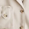 Women's Wool Blend Pea Coat Notch Lapel Double Breasted Winter Loose Short Button Belt Outerwear Jacket