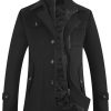 Men's Pea Coat Wool Jacket Windbreaker Single Breasted Winter Coat