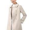 Women's Peter Pan Collar Double Breasted Winter Long Trench Pea Coat