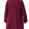 Womens Plus Size Winter Pea Coat Double Breasted Notch Lapel Long Trench Coats Jackets Trendy Dressy 2025