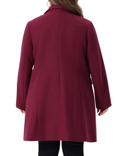 Womens Plus Size Winter Pea Coat Double Breasted Notch Lapel Long Trench Coats Jackets Trendy Dressy 2025