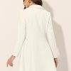 Women's Turn Down Collar Double Breasted Trendy Outwear Swing Winter Pea Coat