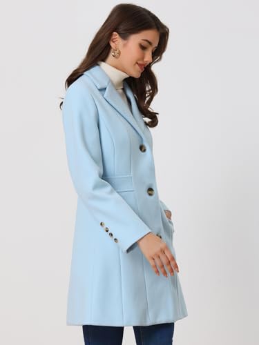 Women's Winter Pea Coat 2025 Fall Single Breasted Long Outerwear Trench Coats