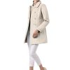 Women's Peter Pan Collar Double Breasted Winter Long Trench Pea Coat