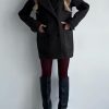 Women's 2025 Fall Winter Double Breasted Wool Coat Mid Long Dressy Casual Pea Coat Overcoat