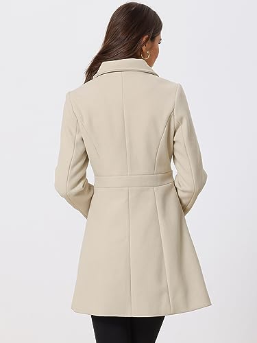 Women's Winter Classic Outwear Overcoat with Pockets Single Breasted Pea Coat