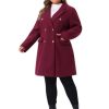 Womens Plus Size Winter Pea Coat Double Breasted Notch Lapel Long Trench Coats Jackets Trendy Dressy 2025