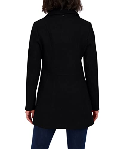 Women's Peacoat Wool Blend Double Breasted Winter Coat
