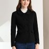 Women's Peter Pan Collar Peacoat Double Breasted Short Coat