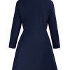 Women's Plus Size Wool Dress Coat Double Breasted Pea Coats Long Trench Coat