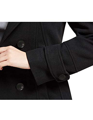 Women's Warm Double Breasted Wool Pea Coat Trench Coat Jacket with Hood