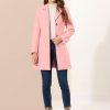 Women's Winter Pea Coat 2025 Fall Single Breasted Long Outerwear Trench Coats