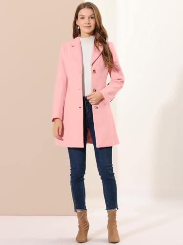 Women's Winter Pea Coat 2025 Fall Single Breasted Long Outerwear Trench Coats