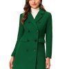 Women's Winter Coat Elegant Notched Lapel Double Breasted Trench Coat