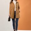 Women's 2024 Coat Winter Vintage Single Breasted Long Peter Pan Collar Overcoat