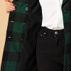 Women's 2025 Winter Notched Lapel Pea Coat Classic Buffalo Checks Double Breasted Plaid Coat