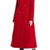 Women's Double Breasted Maxi Long Winter Wool Trench Coat Hooded Thick Warm Overcoats