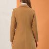 Women's 2024 Coat Winter Vintage Single Breasted Long Peter Pan Collar Overcoat