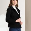 Women's Peter Pan Collar Peacoat Double Breasted Short Coat